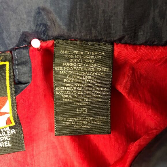 Vintage USA Olympics Jacket Mens L Black Windbreaker 1/4 Zip Pullover Sportswear - Picture 4 of 7